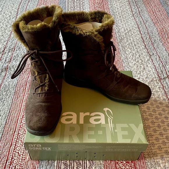 Ara Magaly waterproof Gore-Tex Faux Fur Boots - Picture 4 of 8